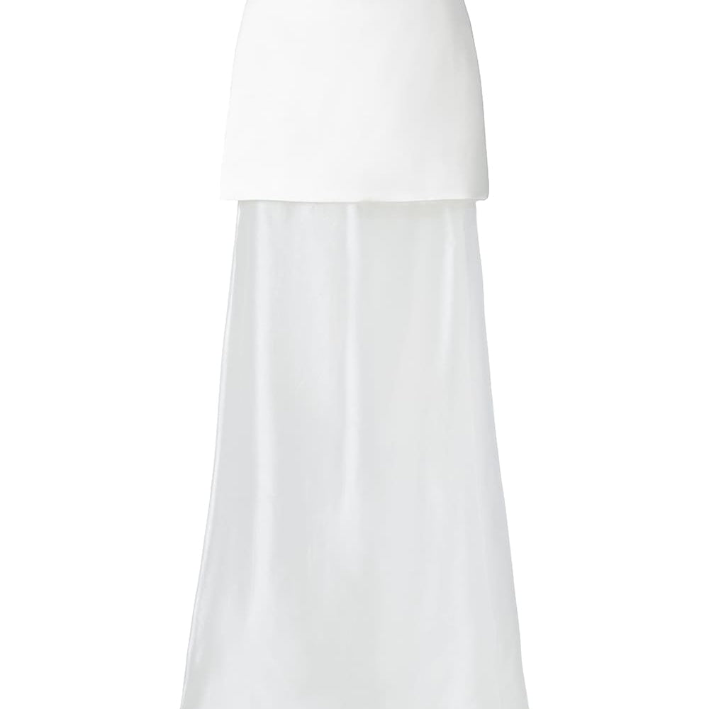 Elise A-line See-Through Silk Organza Maxi Skirt