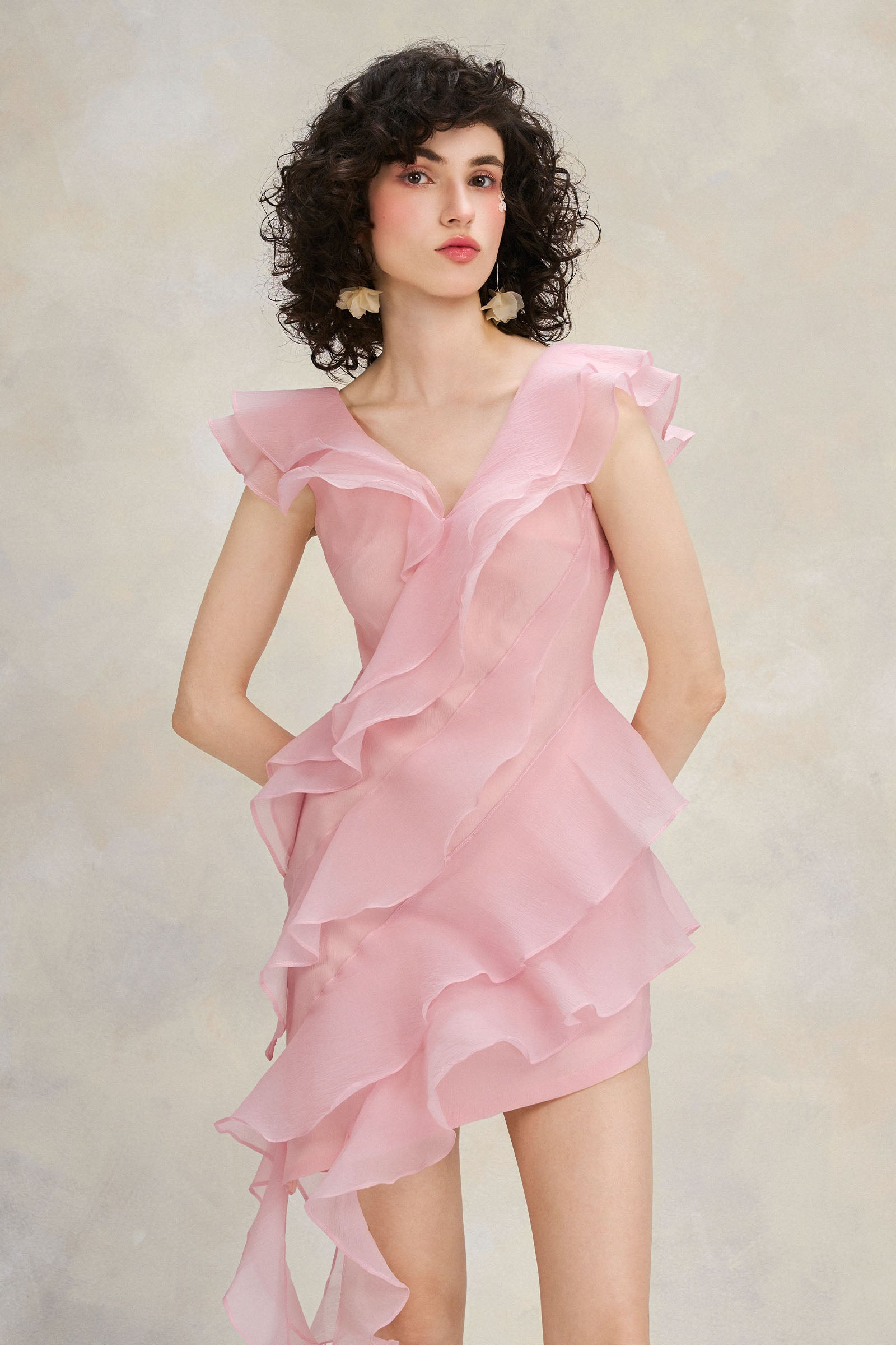 Chloe Asymmetric Mini Dress