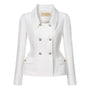 Sandra Peplum Collared Neck Taffeta Jacket