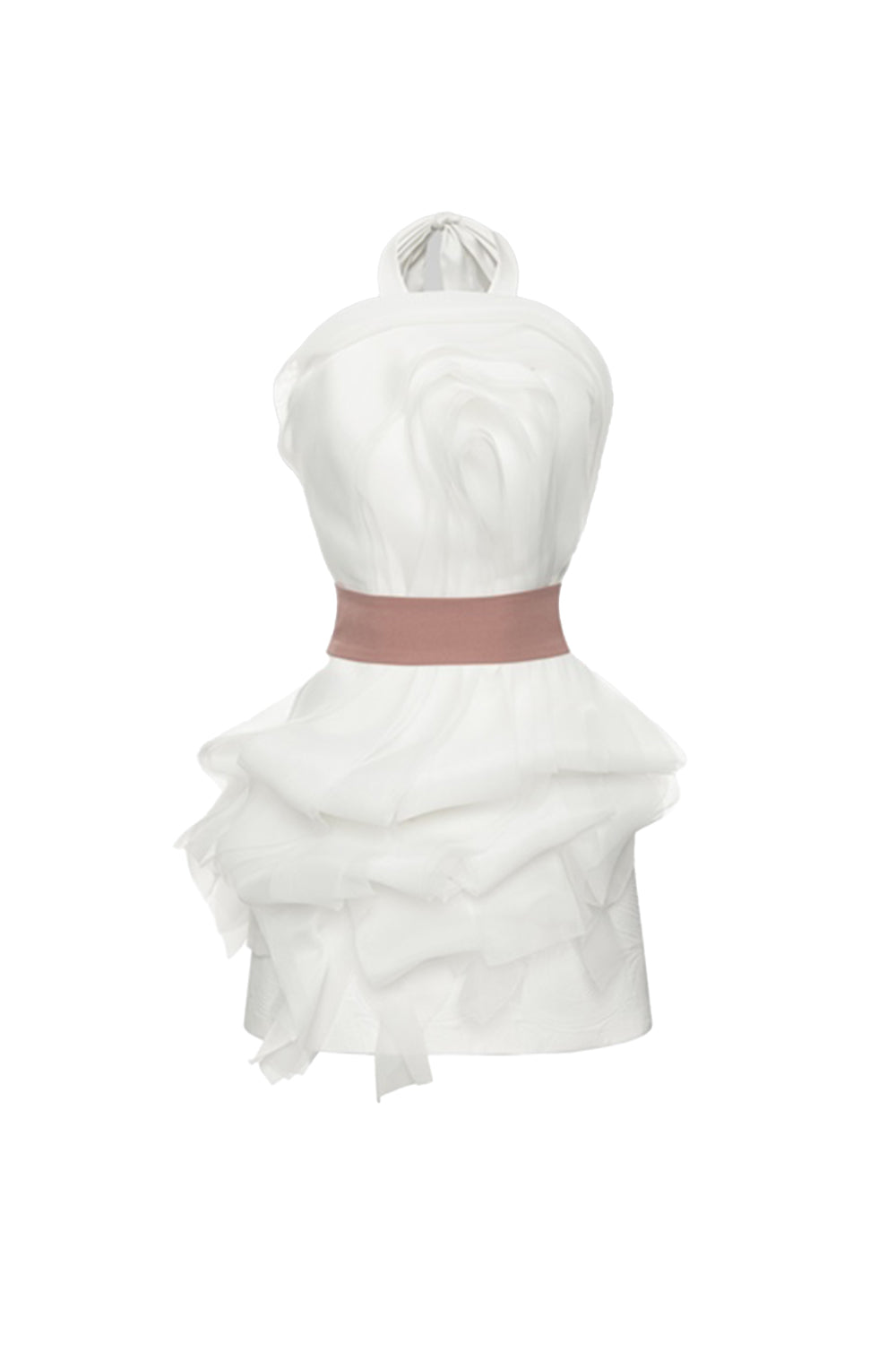 Wisteria A-line Ruffle Layer Organza Cotton Mini Dress