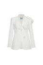 Bianca Structured Long Sleeved Twill Blazer