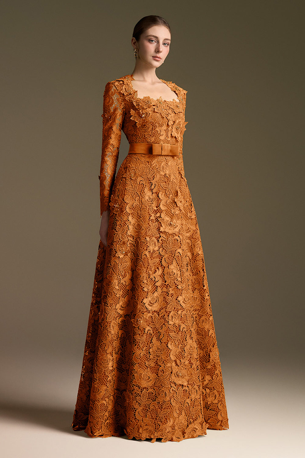 Noémie Trapeze Neck Maxi Dress