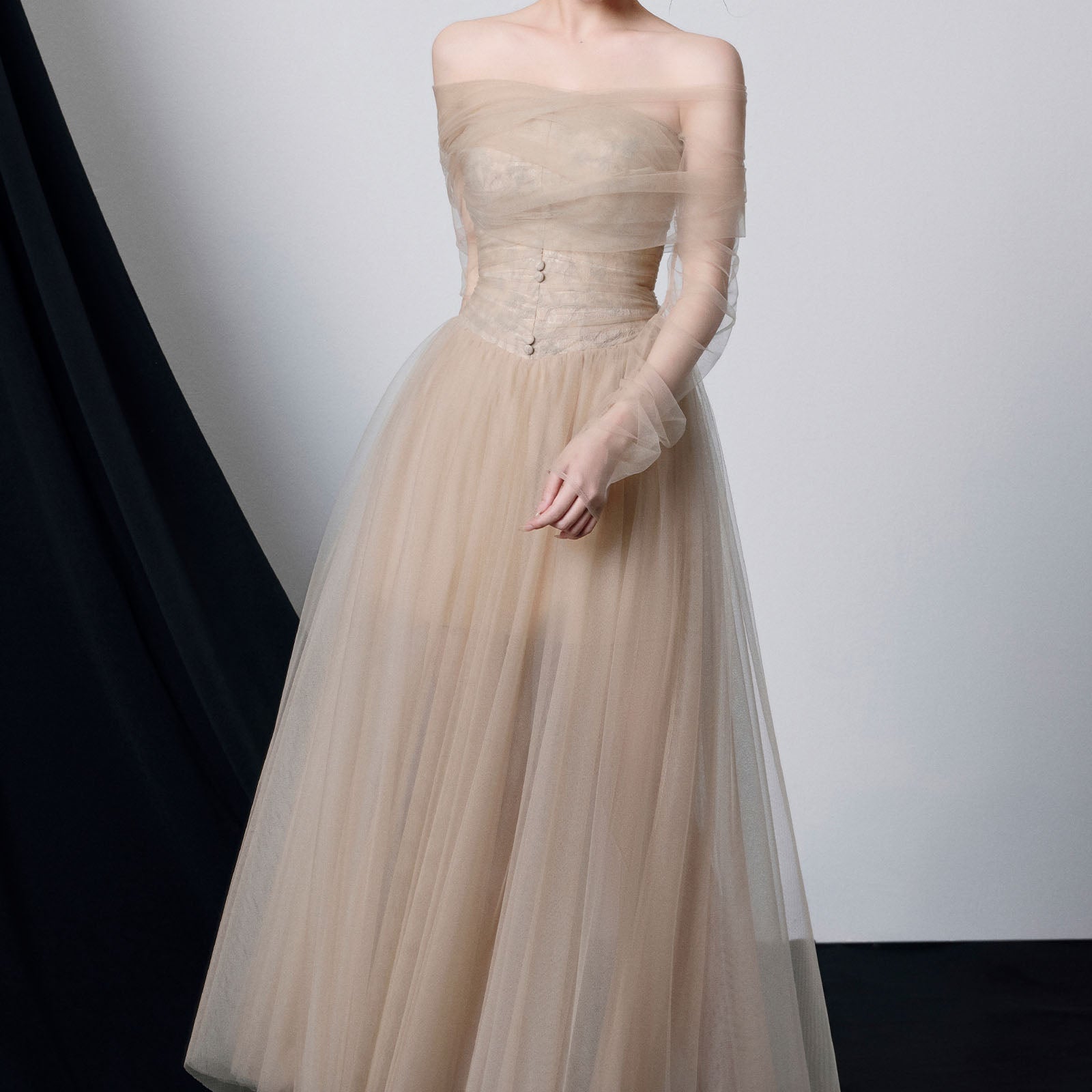 Delphi Off-Shoulder Gathering Maxi Dress