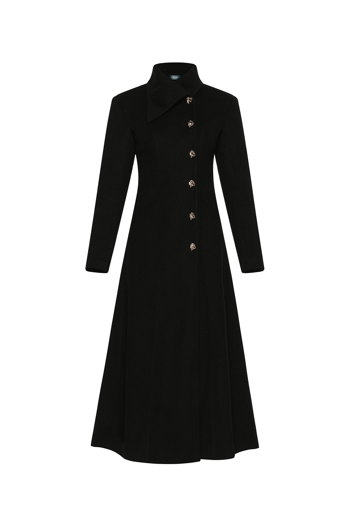 Valerie Asymmetric Neck Trench Coat