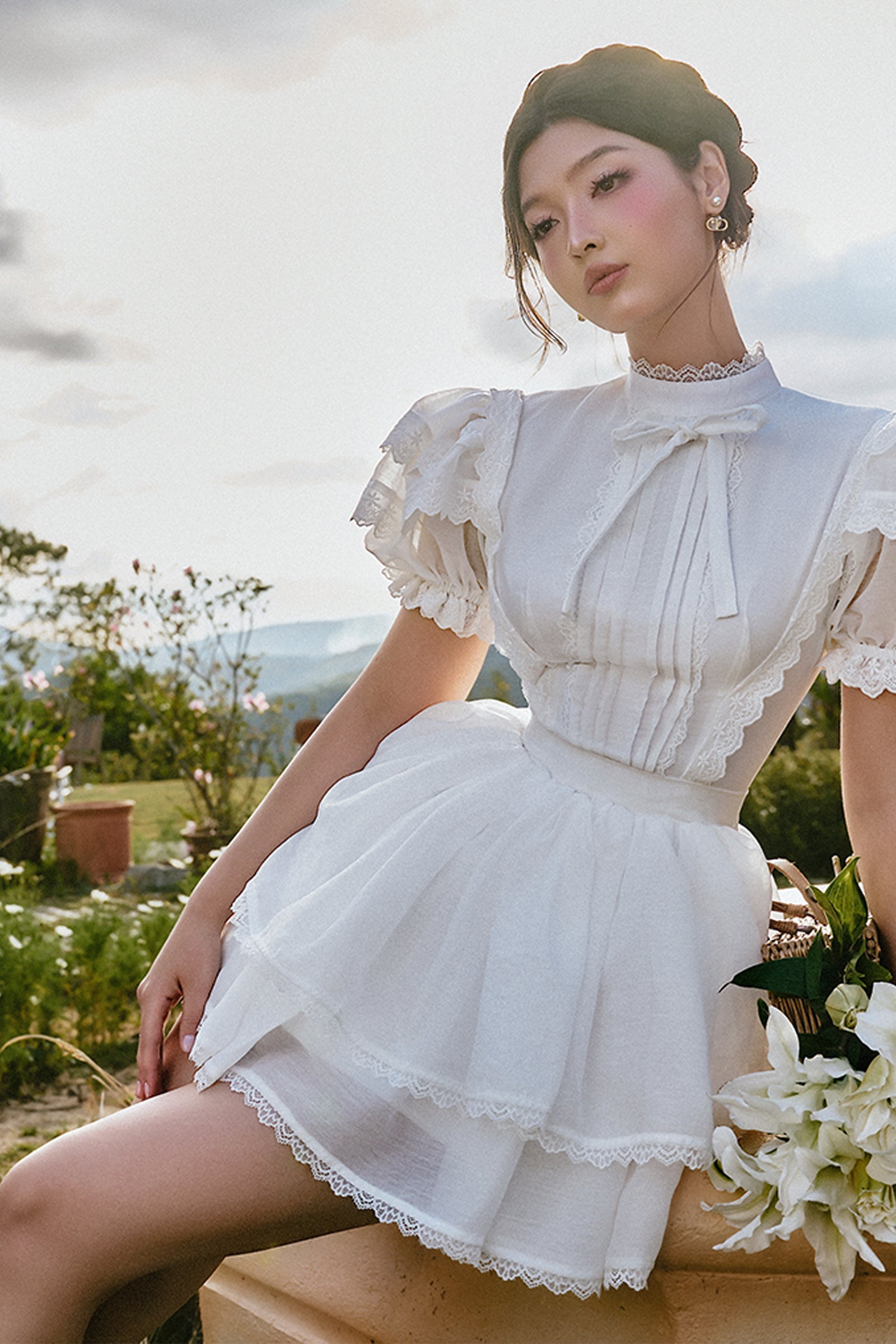 Eloise High Neck Mini Dress