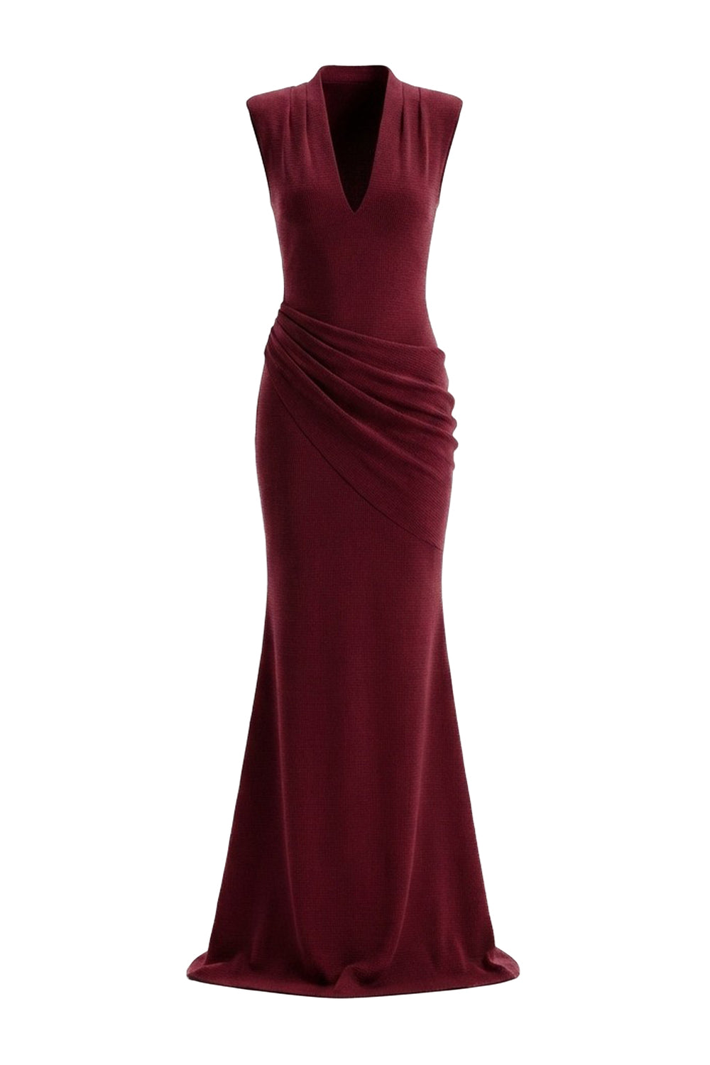 Aveline V-Neck Draped Maxi Dress