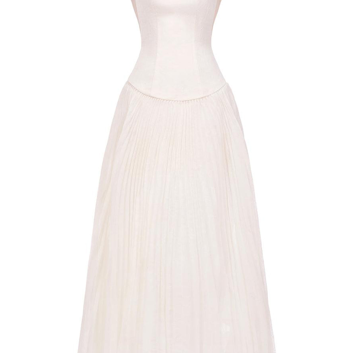 Magic Drop Waist Pleated Linen Ankle Length Dress