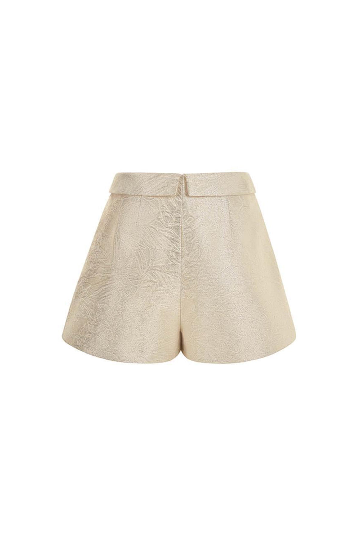 Maris Draped Jacquard Thigh Length Shorts