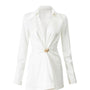 Elise Bodycon Plunge Neck Silk Blend Shirt