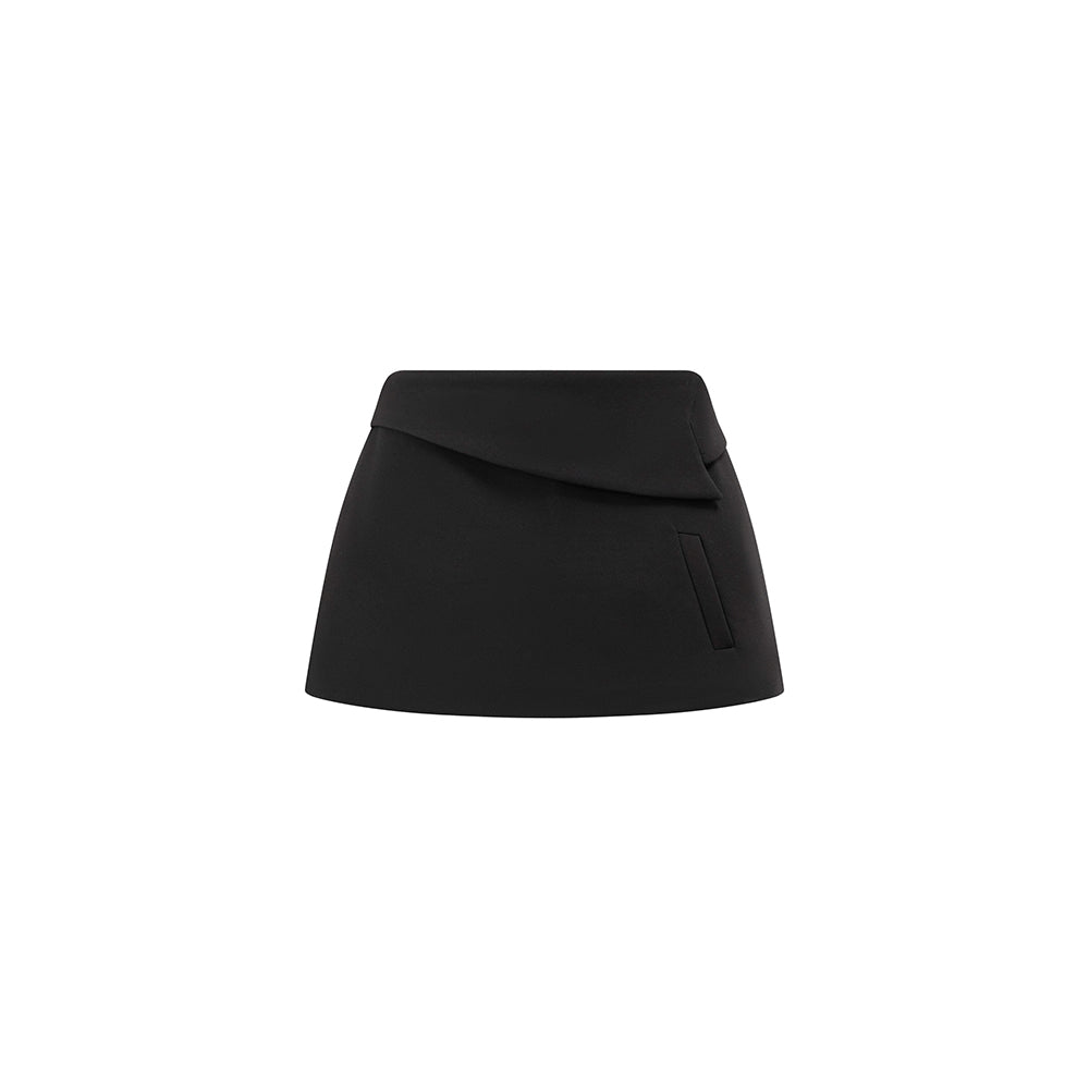 Ontario A-line Basic Cotton Blend Mini Skirt