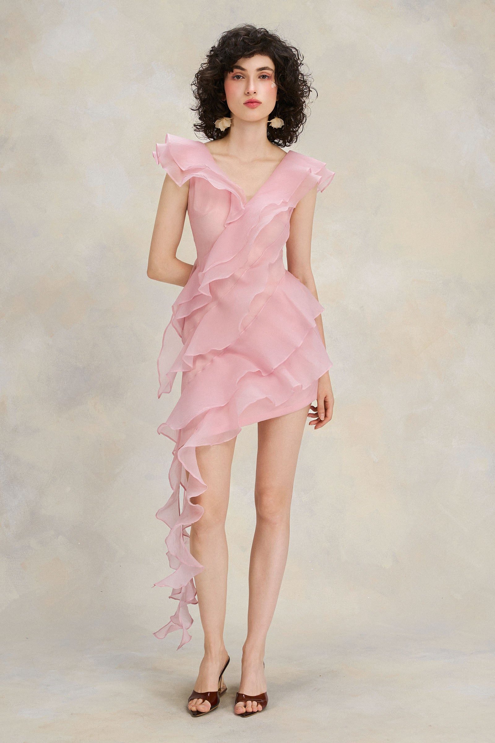 Chloe Asymmetric Mini Dress