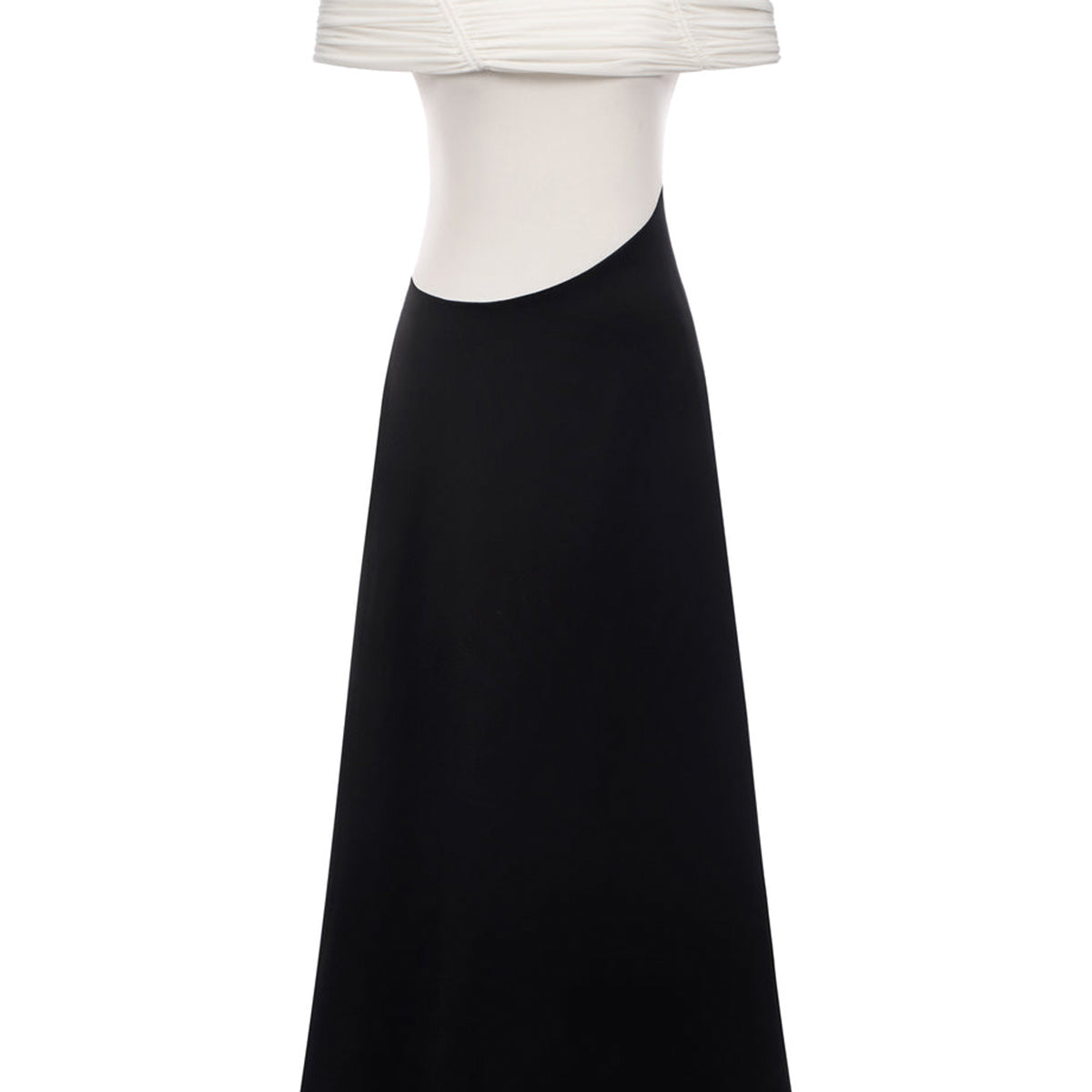 Silvera Off-Shoulder Gathering Maxi Dress