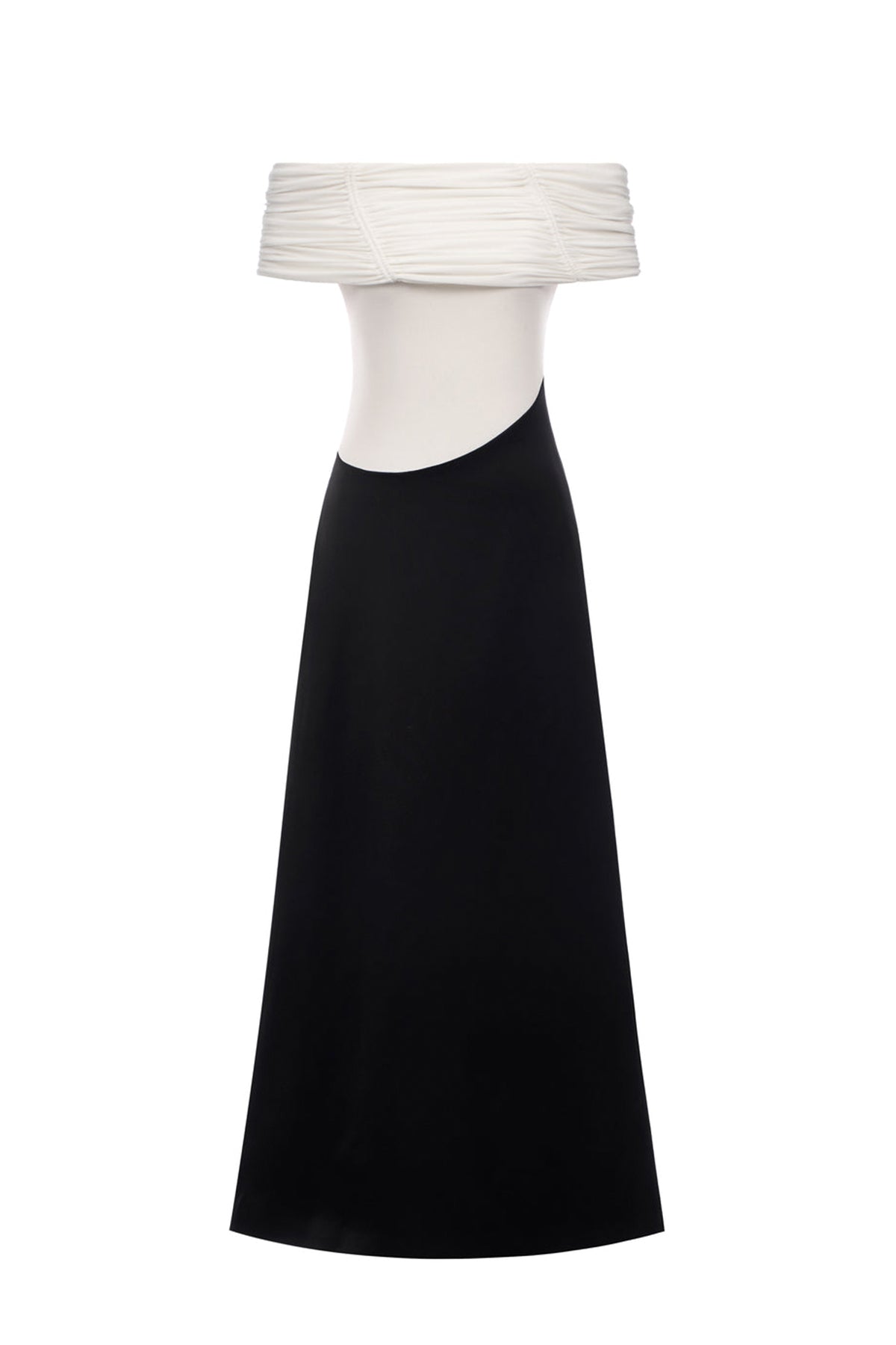 Silvera Off-Shoulder Gathering Maxi Dress