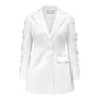 Valse Sheath Peak Lapel Silk Blend Blazer