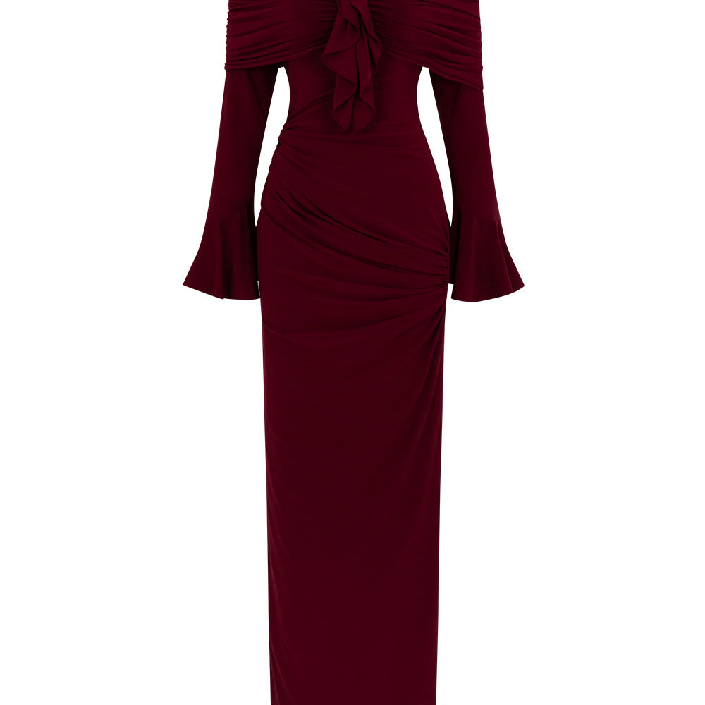 Glory Bodycon Off-Shoulder Spandex Ankle Length Dress