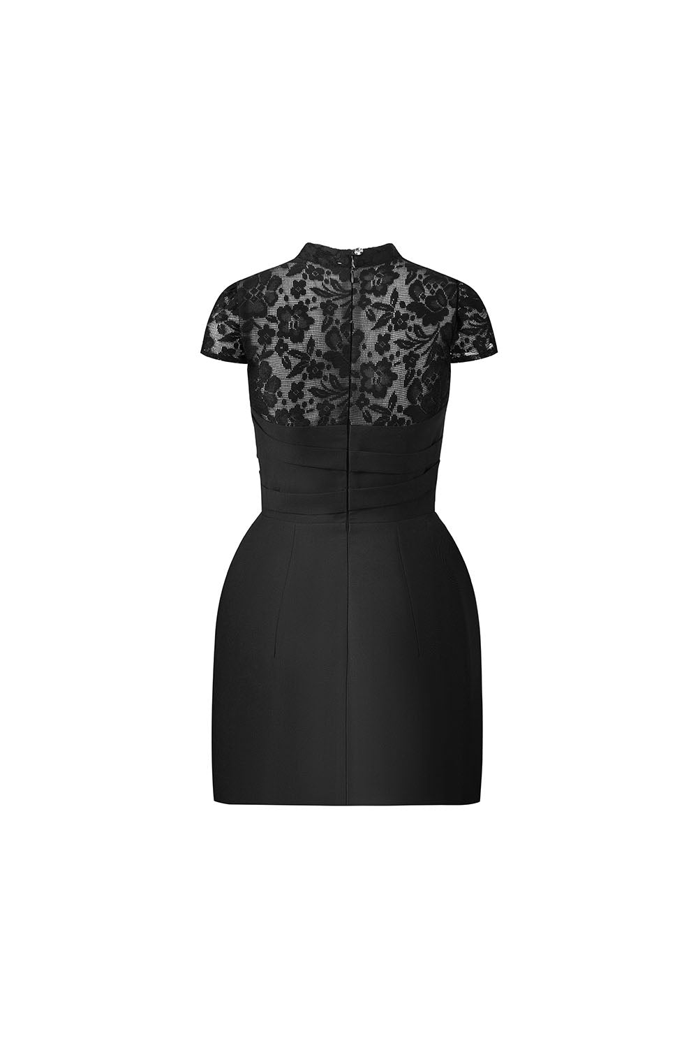 Polaris Sheath Draped Taffeta Mini Dress