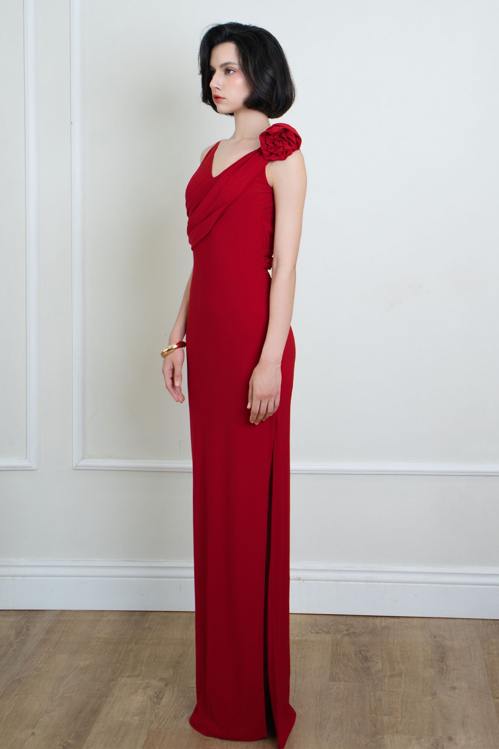 Rosea Draped Maxi Dress