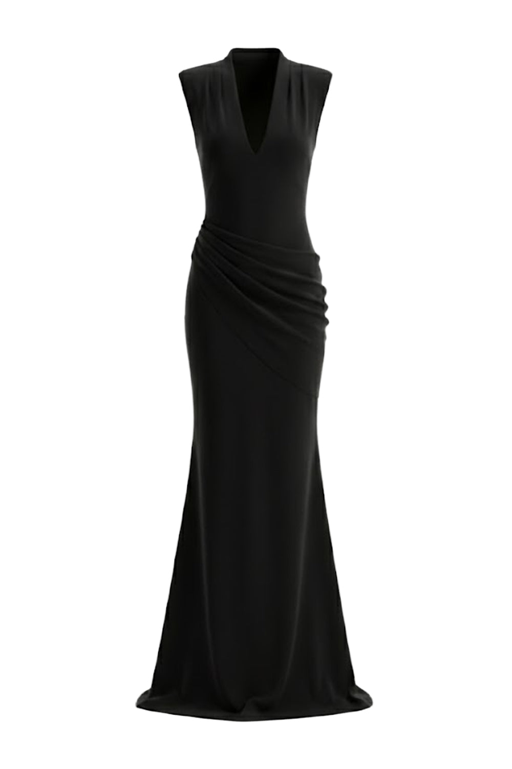 Aveline V-Neck Draped Maxi Dress