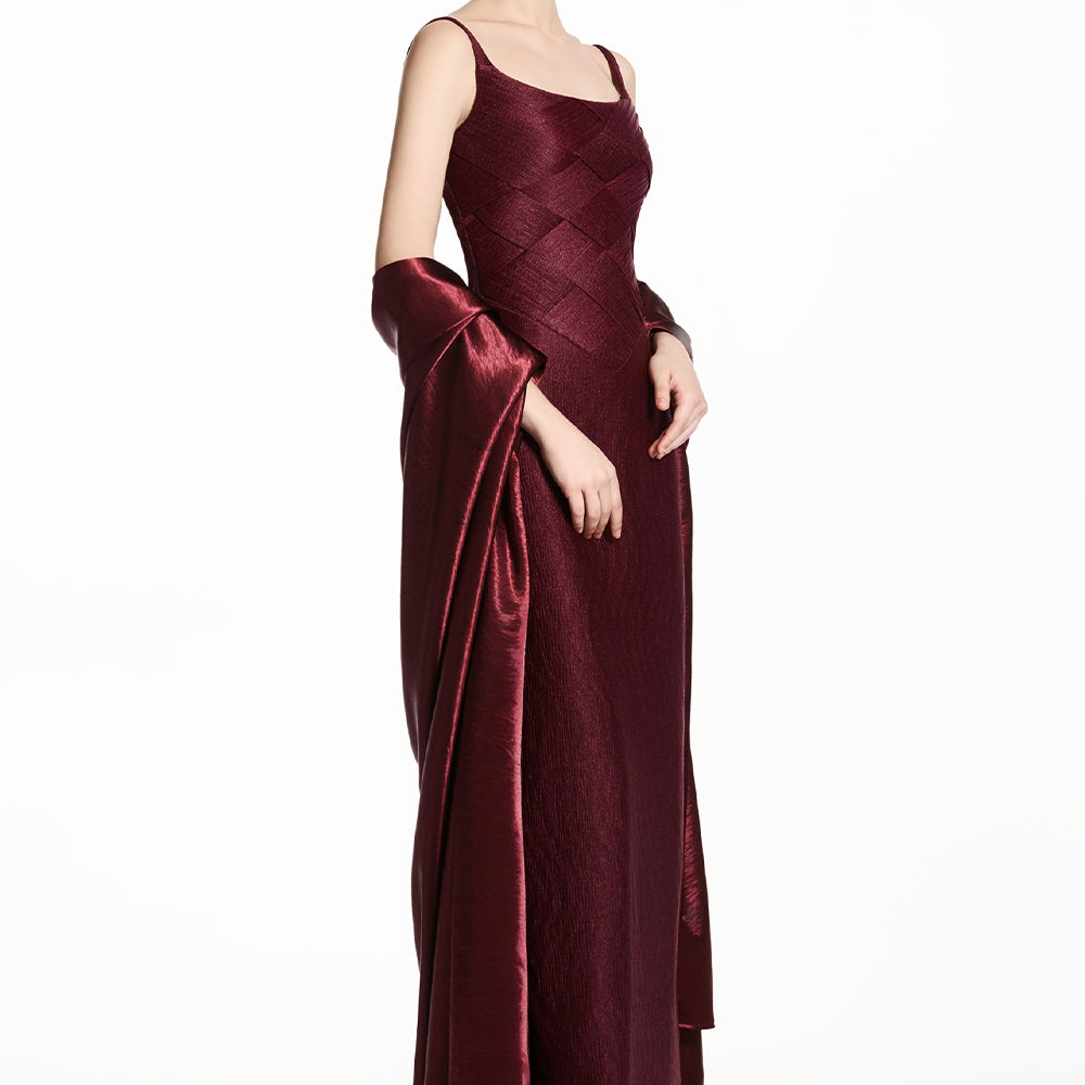 Rayne Square Neck Spandex Maxi Dress