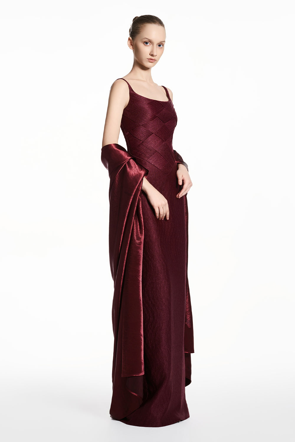 Rayne Square Neck Spandex Maxi Dress