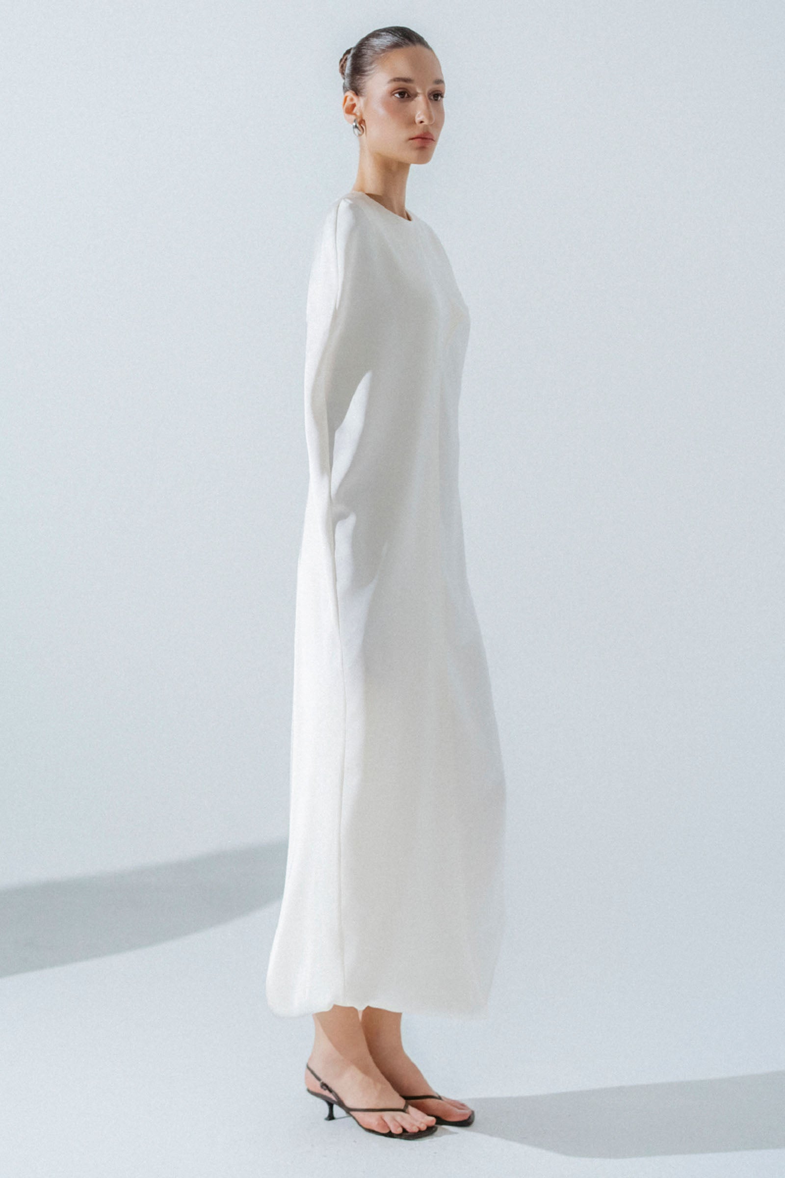 Solene Asymmetric Midi Dress