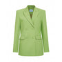 Glen Straight Double Breasted Twill Blazer