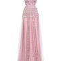 Zaria Strapless Stone Polyester Floor Length Dress