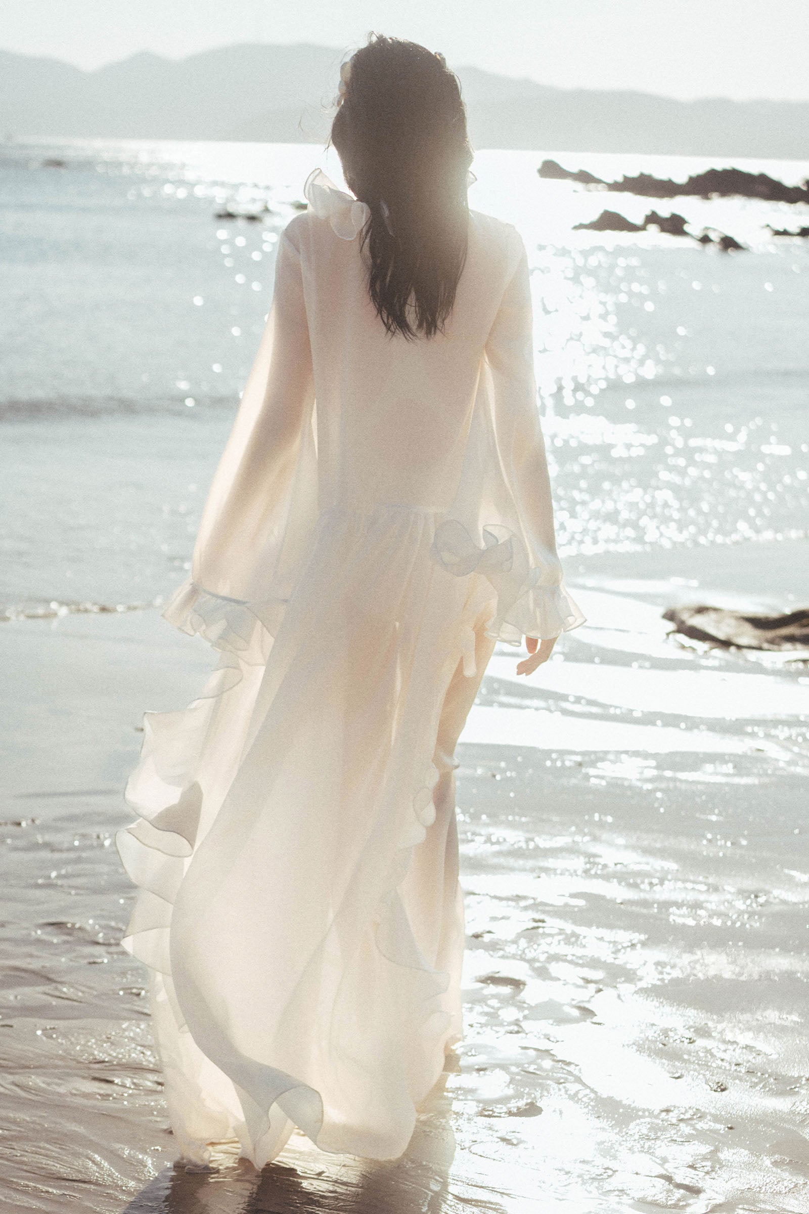 Abalone Ruffle Maxi Dress