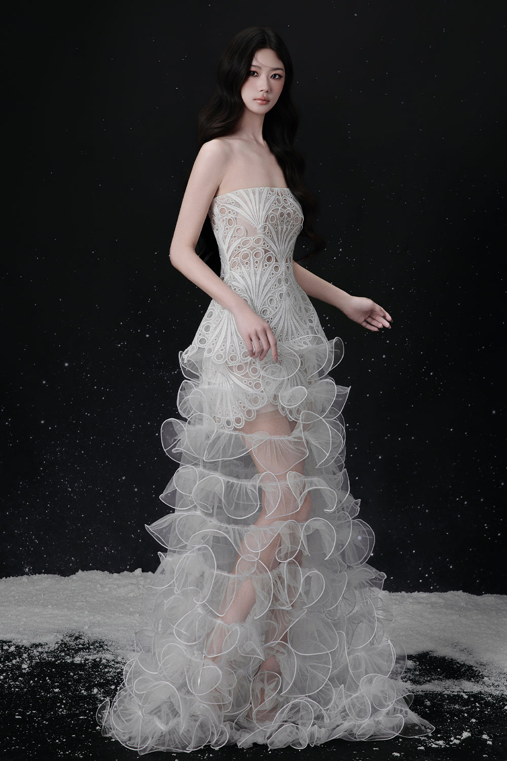 Lumière Ruffle Maxi Dress
