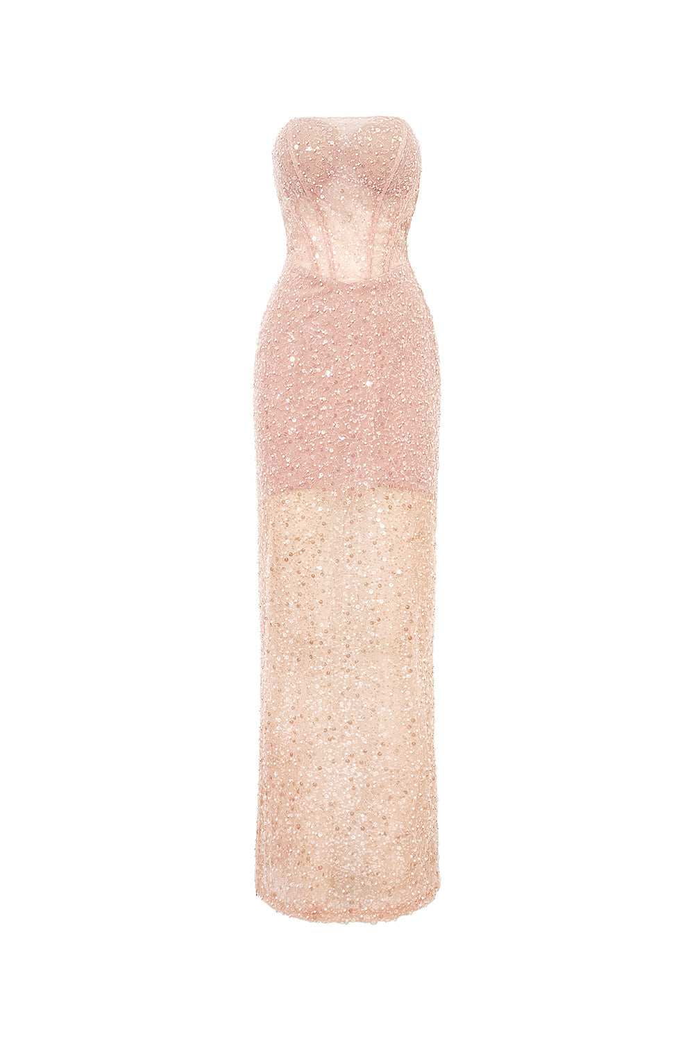 Meteor Sheath Sequin Mesh Lace Ankle Length Dress