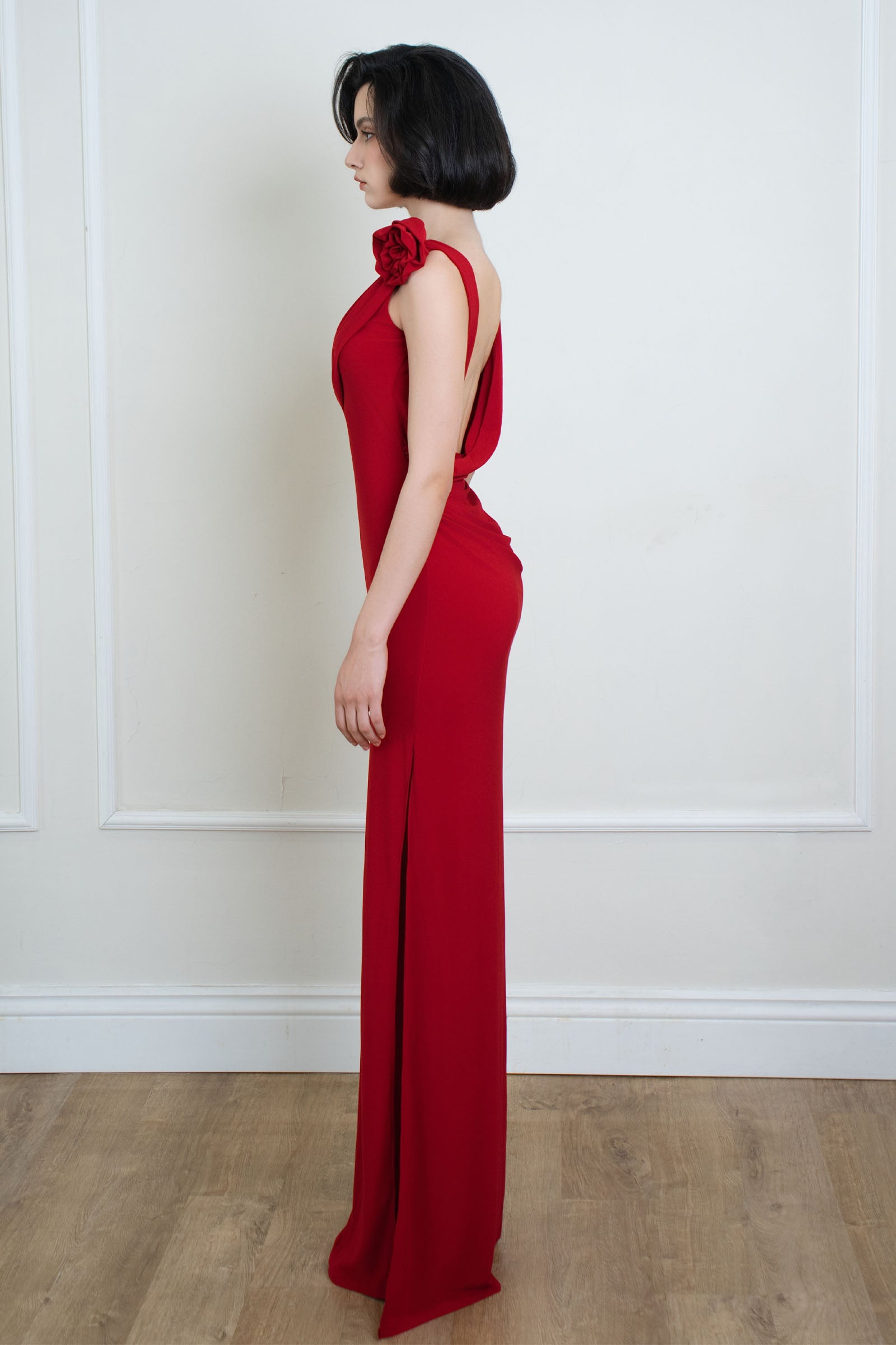 Rosea Draped Maxi Dress