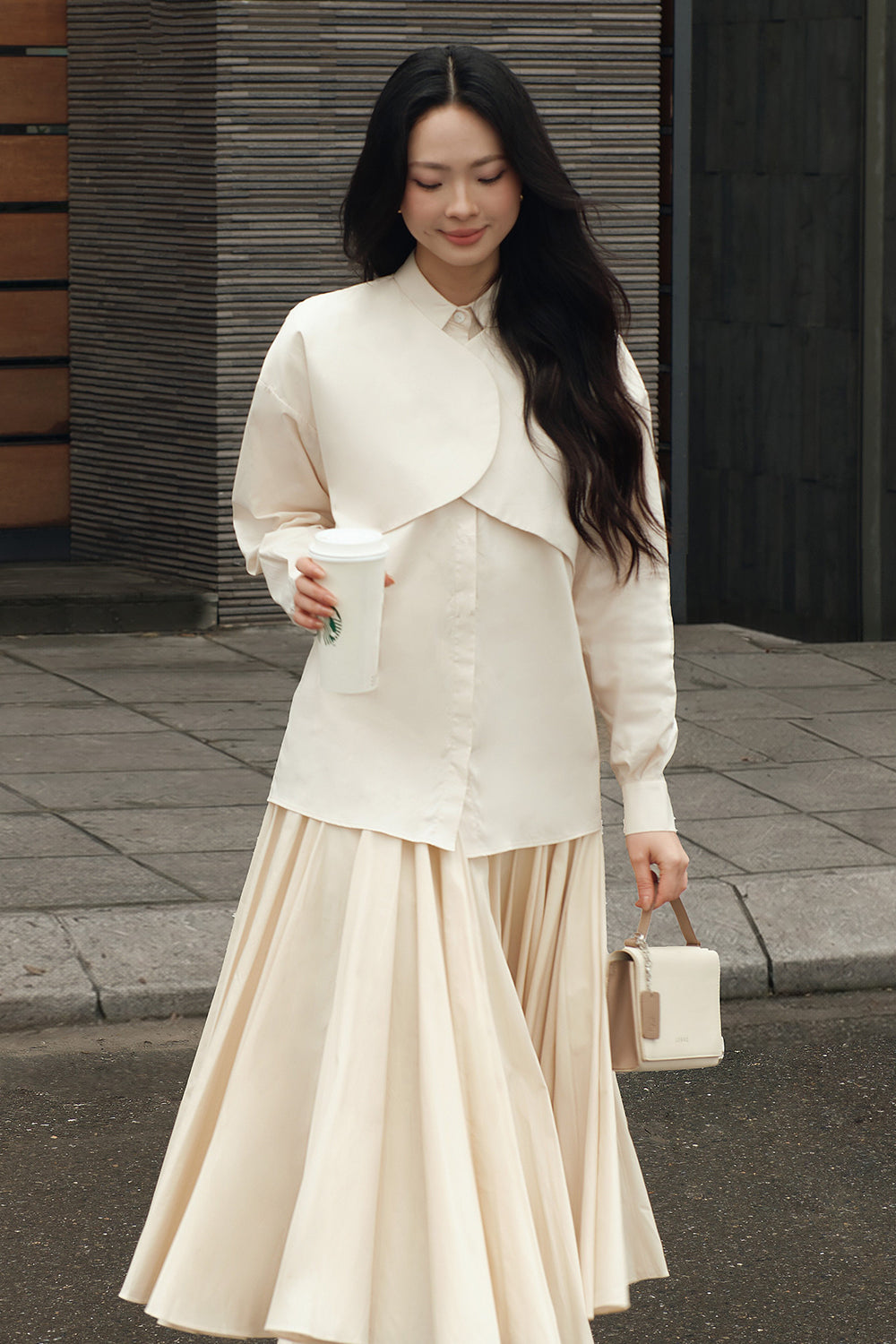Petal Pleated Skirt