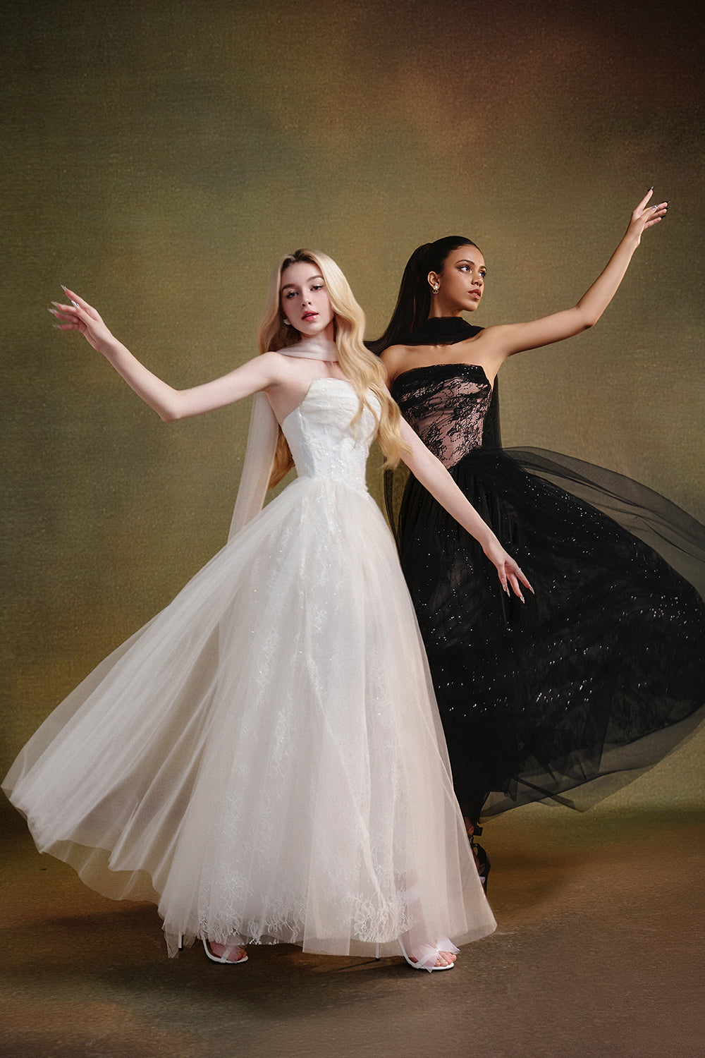 Amelia Ball Gown Gathering Maxi Dress