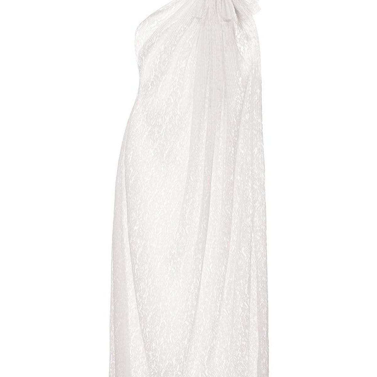Lady Straight One Shoulder Lace Maxi Dress