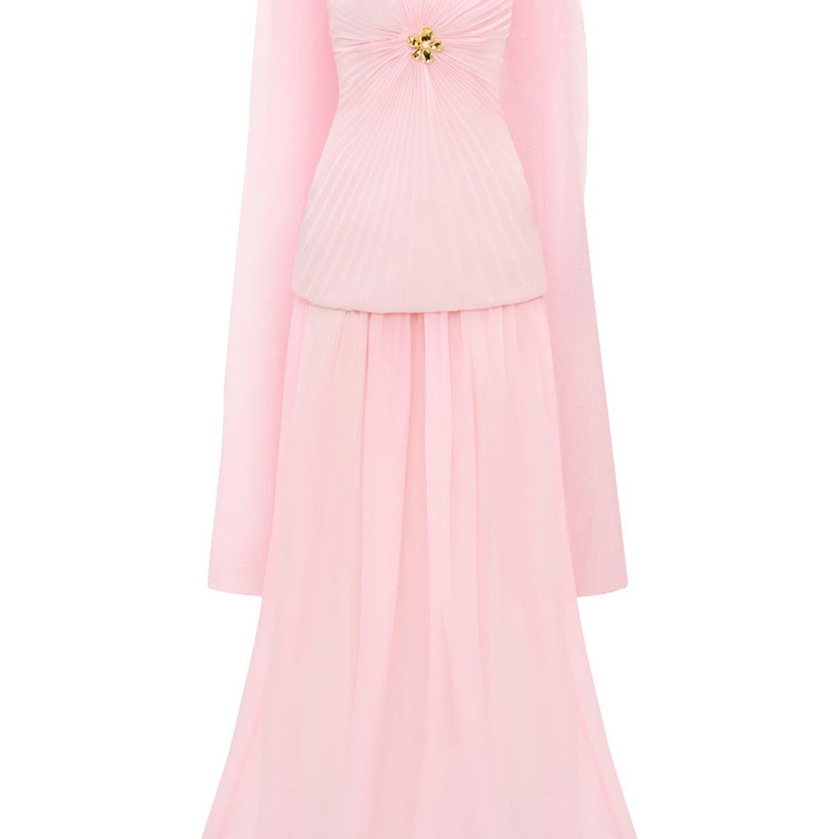 Rose Éventail Sweetheart Pleated Set