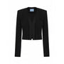 Soleil Cropped V-Neck Twill Jacket