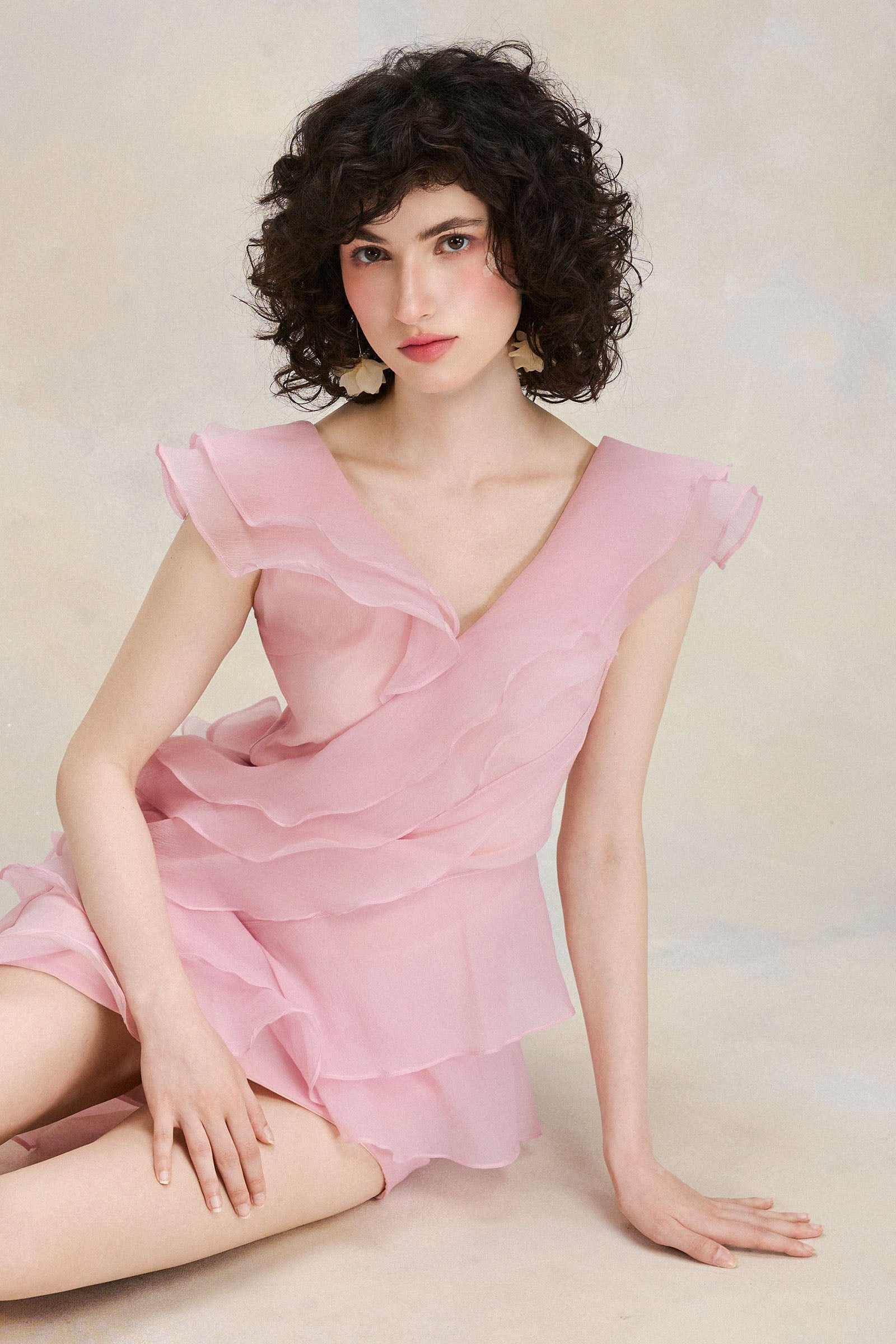 Chloe Asymmetric Mini Dress
