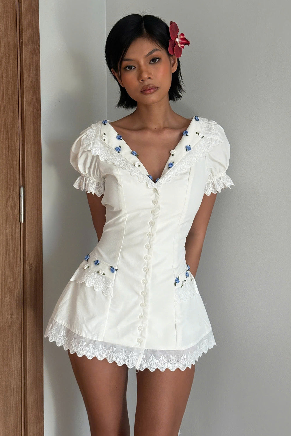 Iris V-Neck Mini Dress