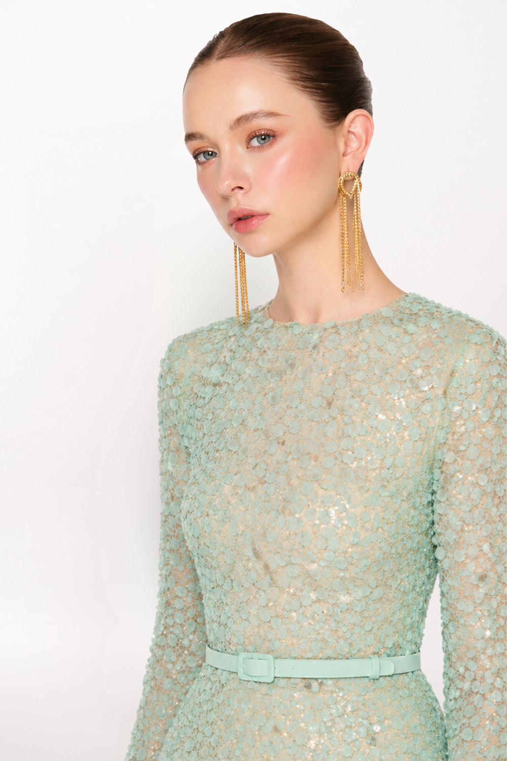 Sapphire Boat Neck Maxi Dress