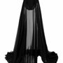 Branson Slit Draped Chiffon Floor Length Skirt