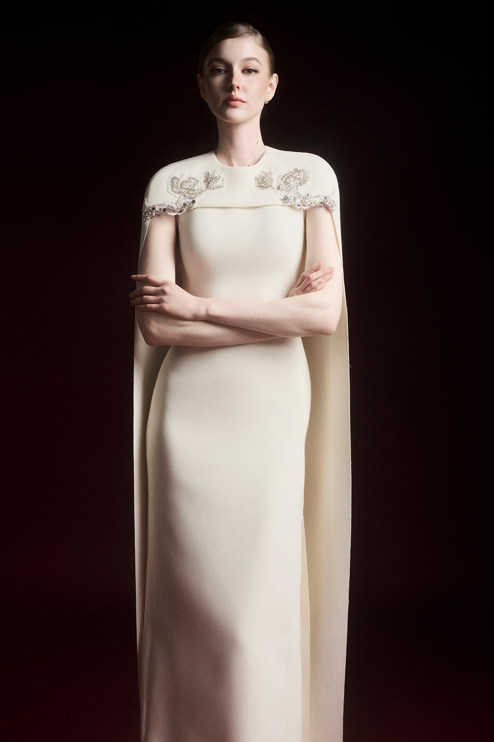 Nyxelle Cape Sleeve Maxi Dress