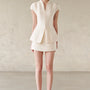 Victoria Peplum Button Top