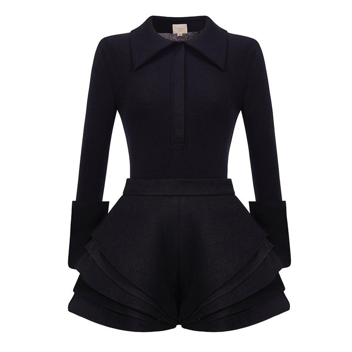 Hei Bodycon Cuff Sleeved Cotton Spandex Top