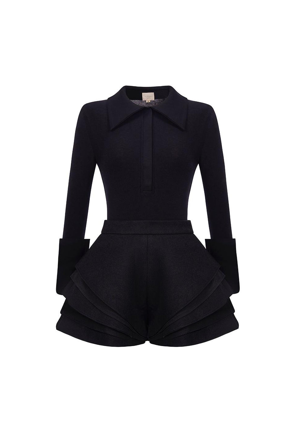 Hei Bodycon Cuff Sleeved Cotton Spandex Top