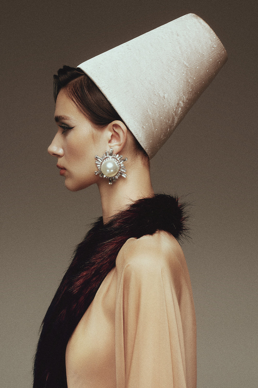 Roxanne Asymmetric Faux Fur Mini Dress