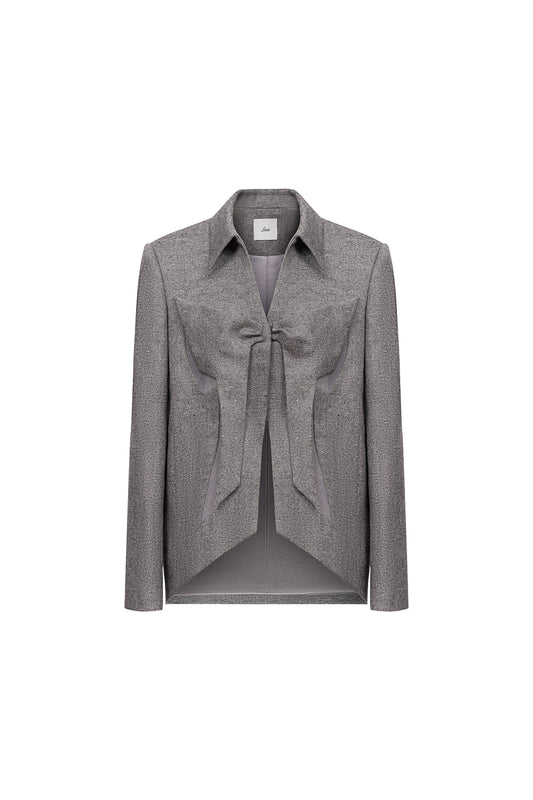 Gilmore Straight V-Neck Tweed Blazer