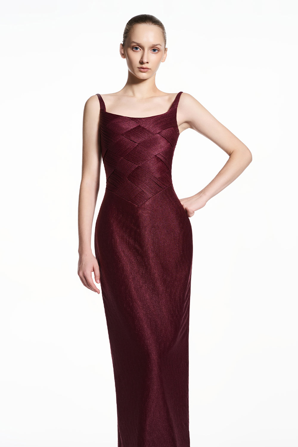 Rayne Square Neck Spandex Maxi Dress