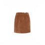 Sierra A-line Back Zipper Velvet Mini Skirt