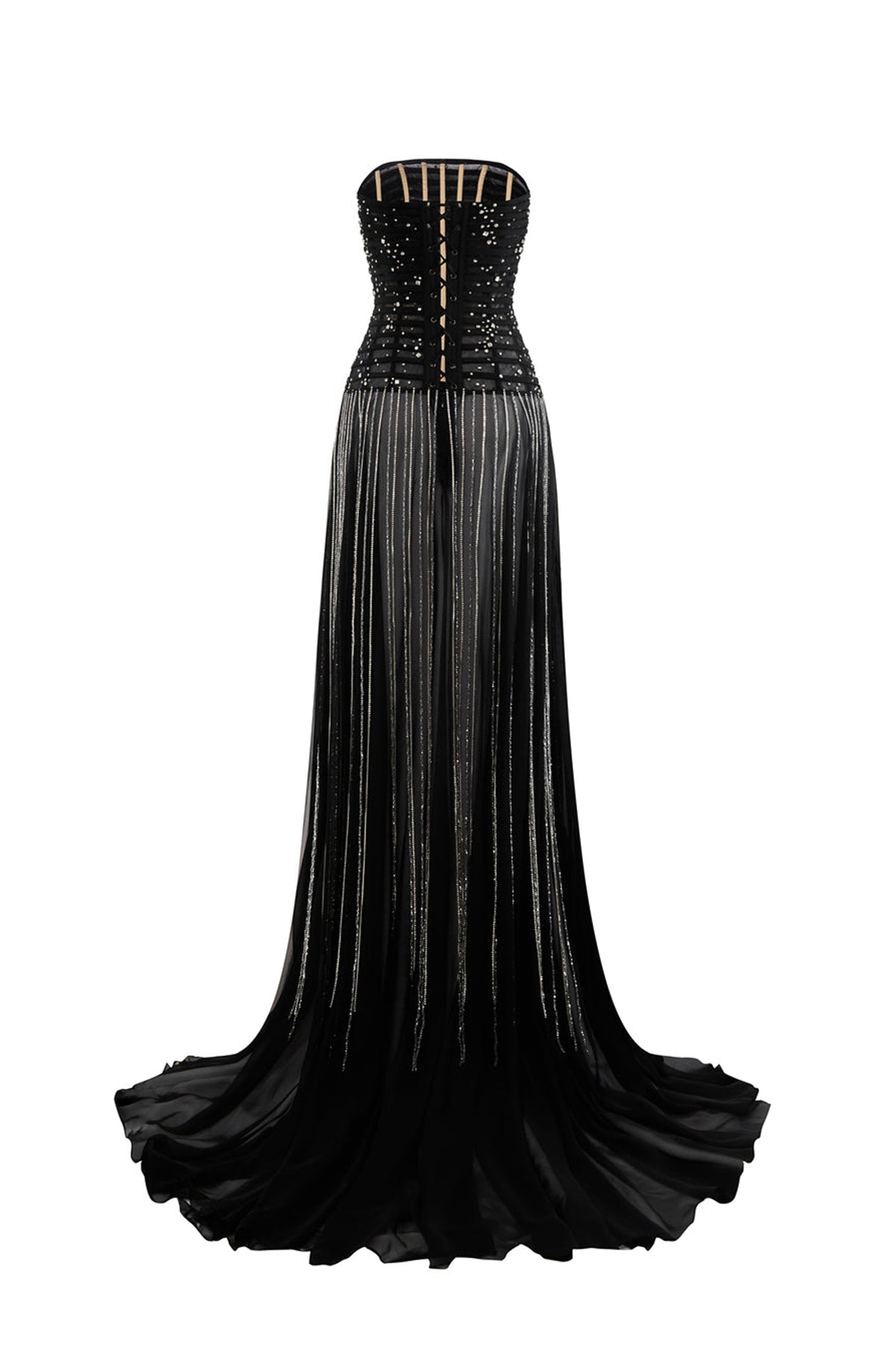 Syrene A-line See-Through Chiffon Floor Length Dress