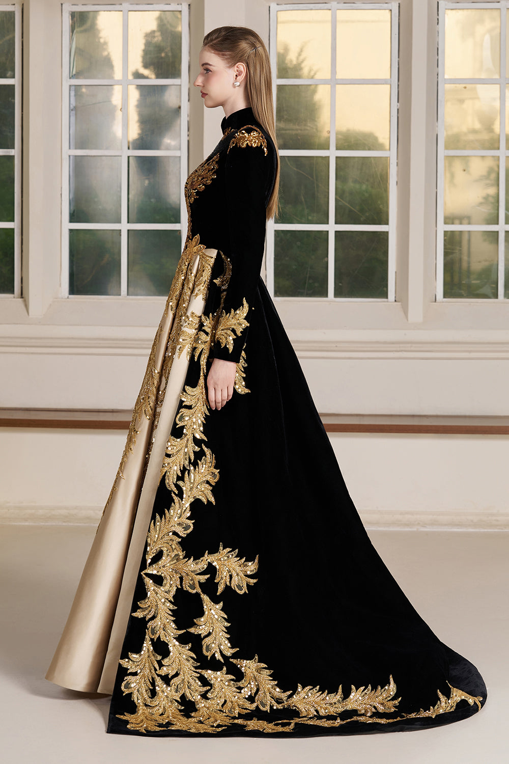 elenor maxi dress Eleanor Black A-line Maxi Dress